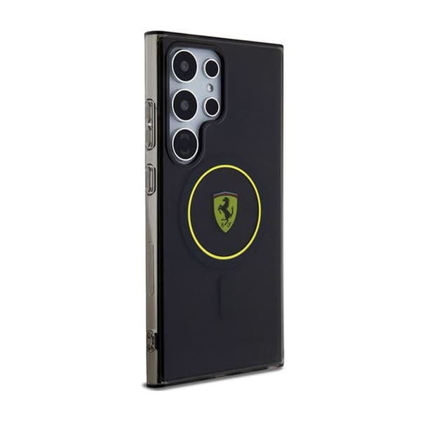 Ferrari IML Rökig Inre Cirkel Linje MagSafe - Etui för Samsung Galaxy S24 Ultra (svart)