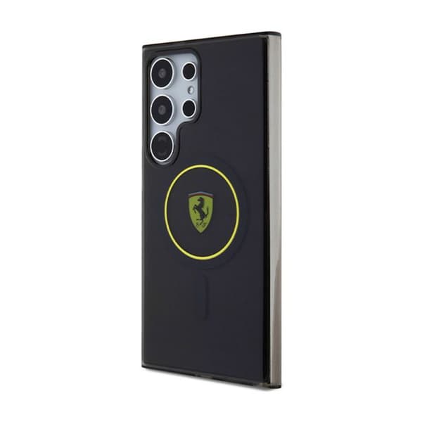 Ferrari IML Rökig Inre Cirkel Linje MagSafe - Etui för Samsung Galaxy S24 Ultra (svart)