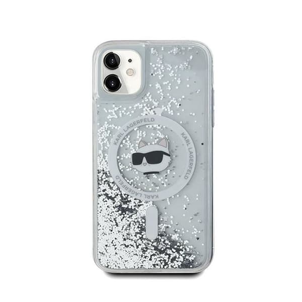 Telefonfodral - Karl Lagerfeld - Choupette - iPhone 11 - Transparent - MagSafe - Flexibelt