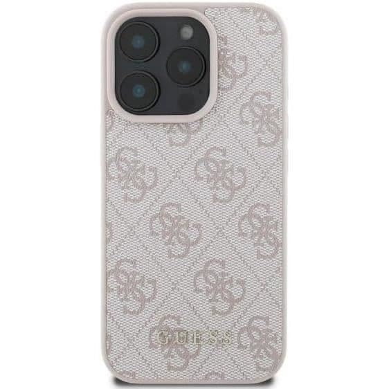 Hårdfodral - GUESS - 4G Classic Logo - Ros - Kompatibel med MagSafe - iPhone 16 Pro 6.3"