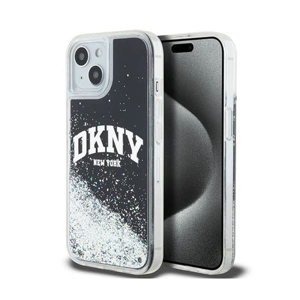 DKNY Liquid Glitter Big Logo - Fodral för iPhone 15 Plus / 14 Plus (svart)