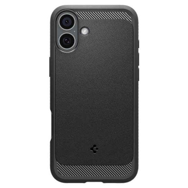 Skyddshölje - Spigen - iPhone 16 Plus - Matt svart - Semi-styv - Elegant