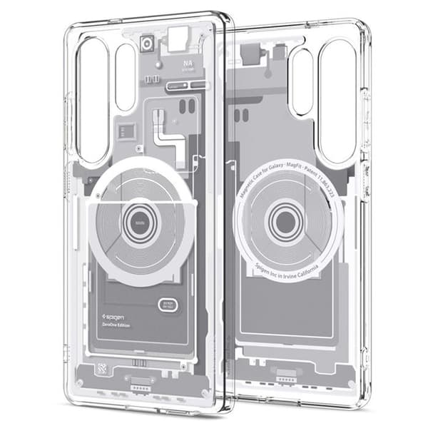 Coque Spigen Ultra Hybrid MagSafe för Samsung Galaxy S25 Ultra (Zero One White)