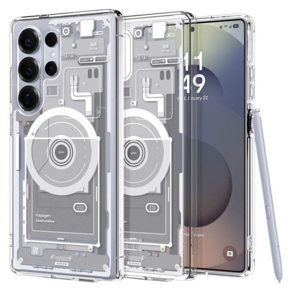Coque Spigen Ultra Hybrid MagSafe för Samsung Galaxy S25 Ultra (Zero One White)