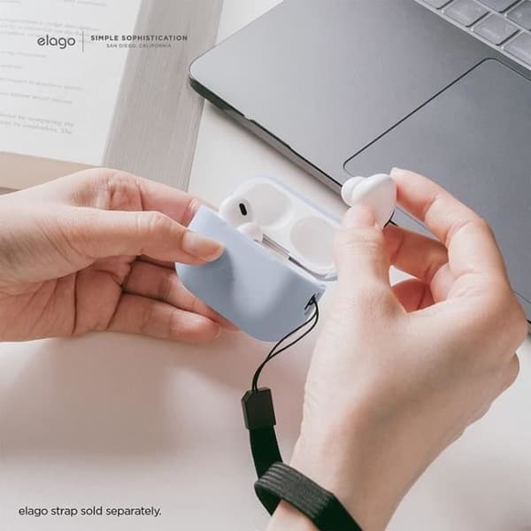 Siliconbasetui Elago för AirPods Pro 2 ljusblå
