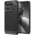 Miniatyrbild 1 av 4: Coque - Spigen - Rugged Armor - Kompatibel med Xiaomi 14T Pro - Stötabsorberande - Kolfiberdesign - Matt Svart