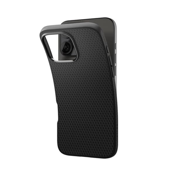 Skyddseng - Spigen - iPhone 16 Pro Max - Matt svart - Semi-styv - Elegant