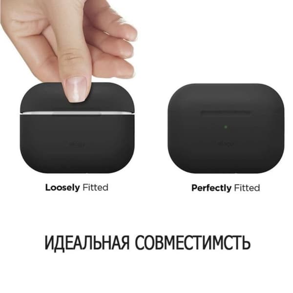 Siliconefodral - Elago - AirPods Pro 2 - Svart - Mjuk - Slät