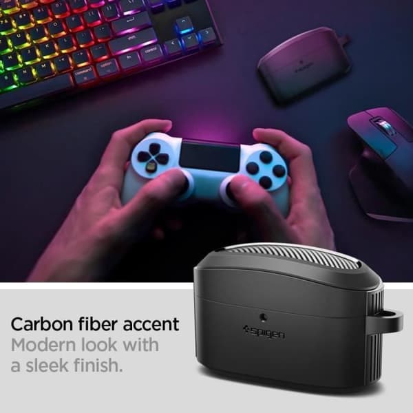 Hölster - SPIGEN - WF-1000XM5 2023 - Matt Svart - Dämpa stötar - Motstår repor