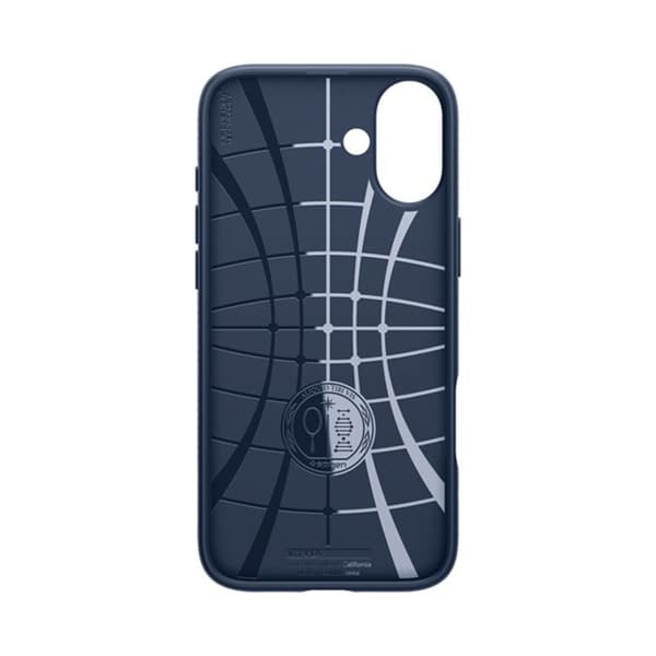 Skyddsskal - Spigen - iPhone 16 - Mörkblå - Semi-rigid - Elegant