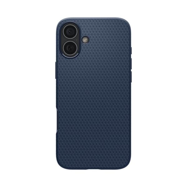 Skyddsskal - Spigen - iPhone 16 - Mörkblå - Semi-rigid - Elegant