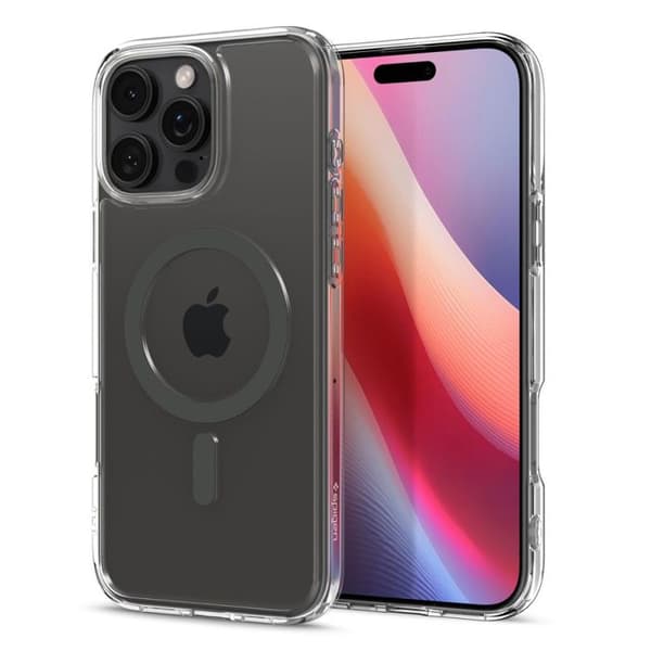 Skyddsskals - Spigen - iPhone 16 Pro Max - Grafit - Semi-styv - Elegant