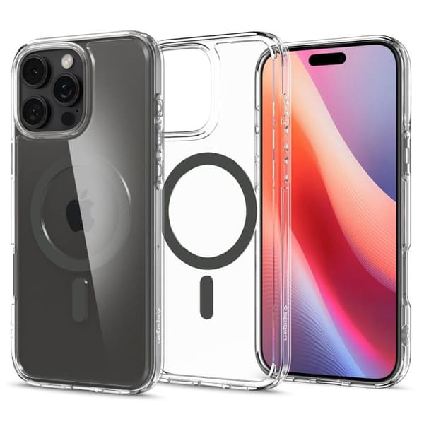 Skyddsskals - Spigen - iPhone 16 Pro Max - Grafit - Semi-styv - Elegant