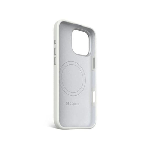 Coque - DECODED - iPhone 16 Pro Max - Antimikrobiell Silikon - Kompatibel med MagSafe - Grå