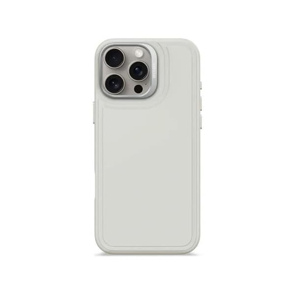 Coque - DECODED - iPhone 16 Pro Max - Antimikrobiell Silikon - Kompatibel med MagSafe - Grå