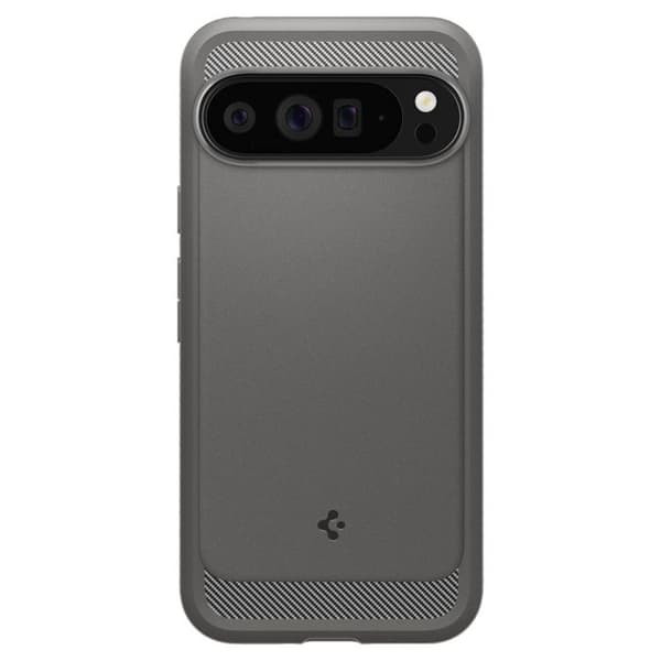 Skyddsskal - Spigen - Google Pixel 9 Pro XL - Grå Marmor - Semi-rigid - Rugged Armor