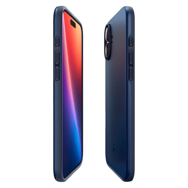 Coque för iPhone 16 - Spigen Thin Fit MagSafe - Navy Blå