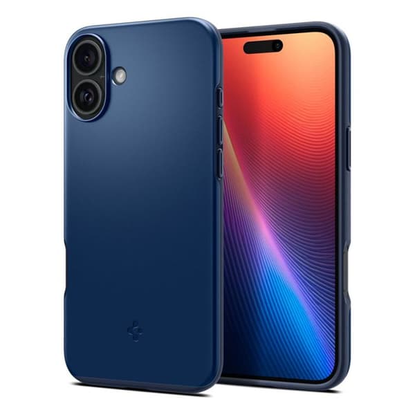 Coque för iPhone 16 - Spigen Thin Fit MagSafe - Navy Blå