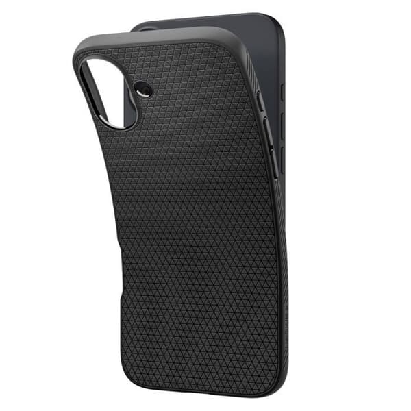 Skyddsskal - Spigen - iPhone 16 Plus - Semi-hårt - Matt svart - Optimal skydd
