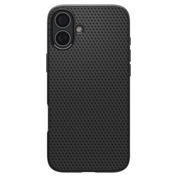Skyddsskal - Spigen - iPhone 16 Plus - Semi-hårt - Matt svart - Optimal skydd