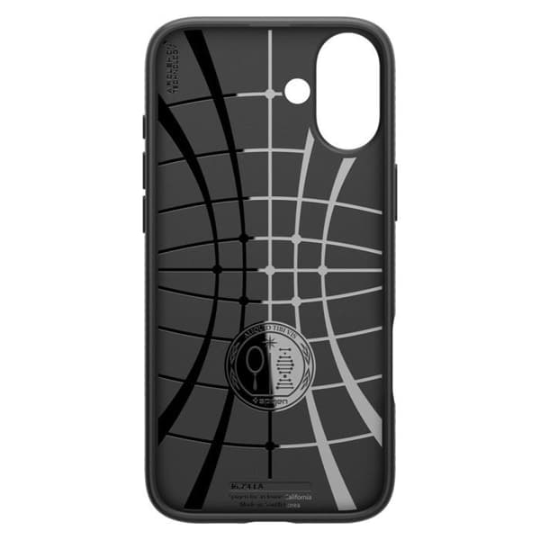 Skyddsskal - Spigen - iPhone 16 Plus - Semi-hårt - Matt svart - Optimal skydd