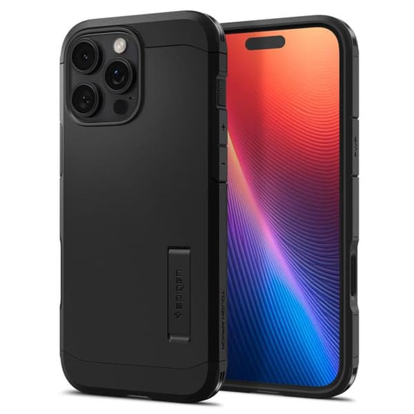 Coque för iPhone 16 Pro - Spigen Tough Armor T MagSafe - Svart