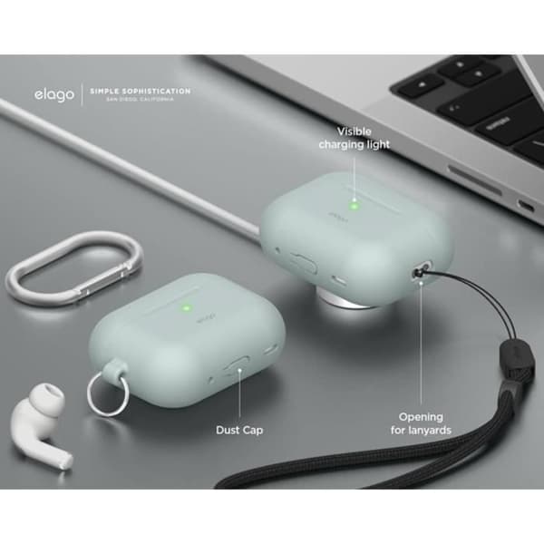 Silikonskal Elago för AirPods Pro 2 Mintgrön