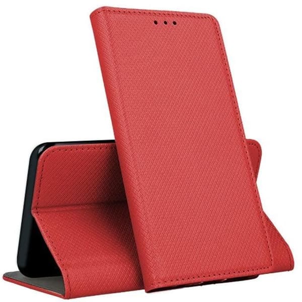 Etui Folio Bok Redmi 10 med sidoband i röd färg