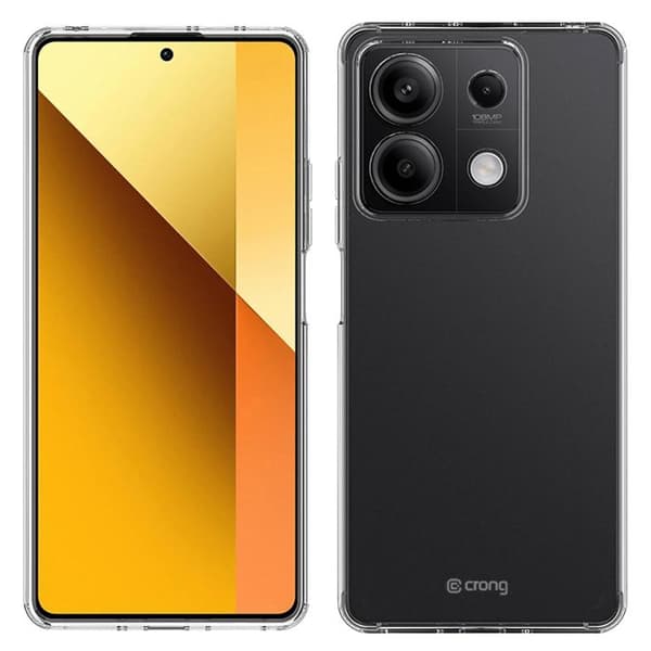Skyddsfodral - Crong - Crystal Shield Cover - Transparent - Xiaomi Redmi Note 13 4G - Stötsäker