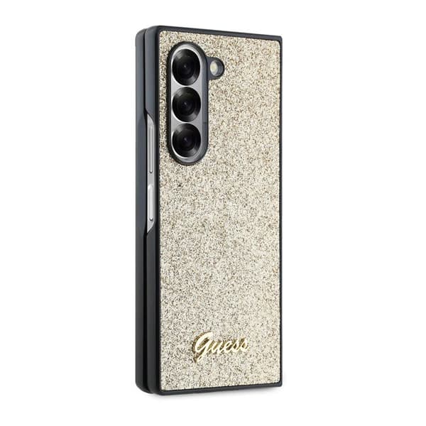 Samsung Galaxy Z Fold6 Fodral - Guess Glitter Script (GUHCZFD6HGGSHD) - Guld