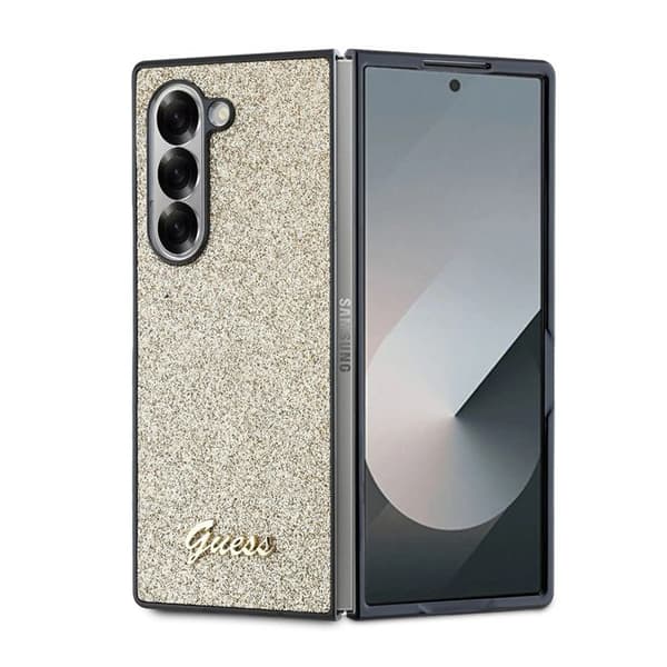 Samsung Galaxy Z Fold6 Fodral - Guess Glitter Script (GUHCZFD6HGGSHD) - Guld