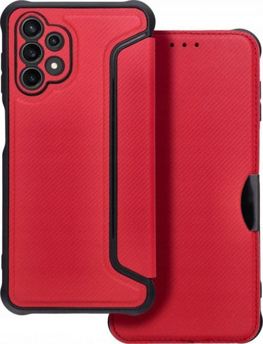 Hölster - etui - strumpa Oem RAZOR Book Holster för SAMSUNG A13 4G röd