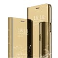 Miniatyrbild 1 av 4: Samsung A41 fodral, fodral + härdat glas Skyddsfilm Flip Clear View Translucent Mirror Cover Stående 360° Stötsäkert fodral Sm