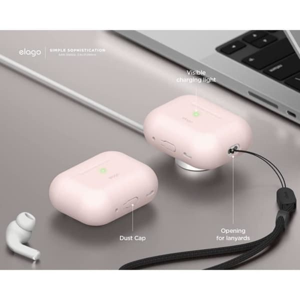 Siliconebasetui Elago för AirPods Pro 2 Lovely Pink