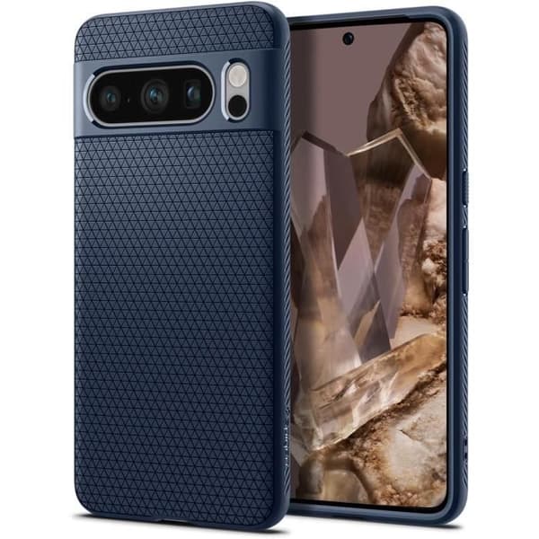 Coque Standard - SPIGEN - Google Pixel 8 Pro - Stöttålig - Ergonomisk - Marinblå