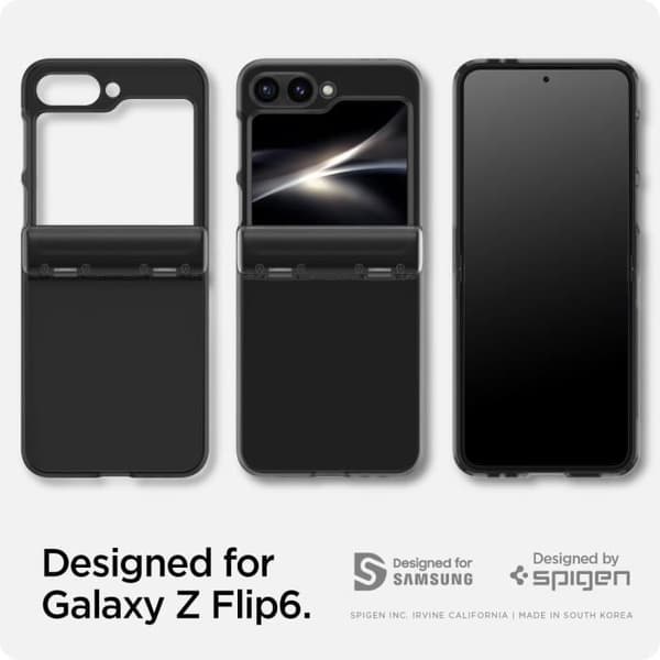 Coque - Spigen - Ultra Hybrid Pro - Kompatibel med Samsung Galaxy Z Flip 6 - Frostgrå - Dubbel lager