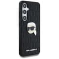 Miniatyrbild 4 av 6: Skinnfodral med monogram Karl Lagerfeld och Karl Head-logotyp för Samsung Galaxy S25+ (svart)