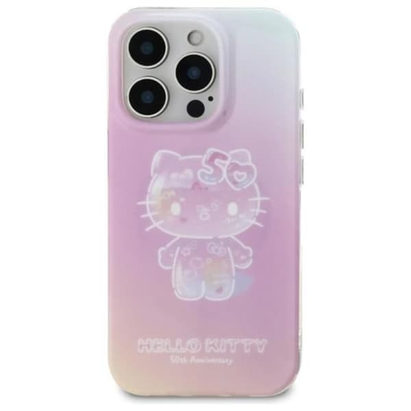 Coque för iPhone 16 Pro Max - Hello Kitty Hardcase IML Hello Kitty 50-årsjubileum MagSafe (HKHMP16XH50AP) - Rosa