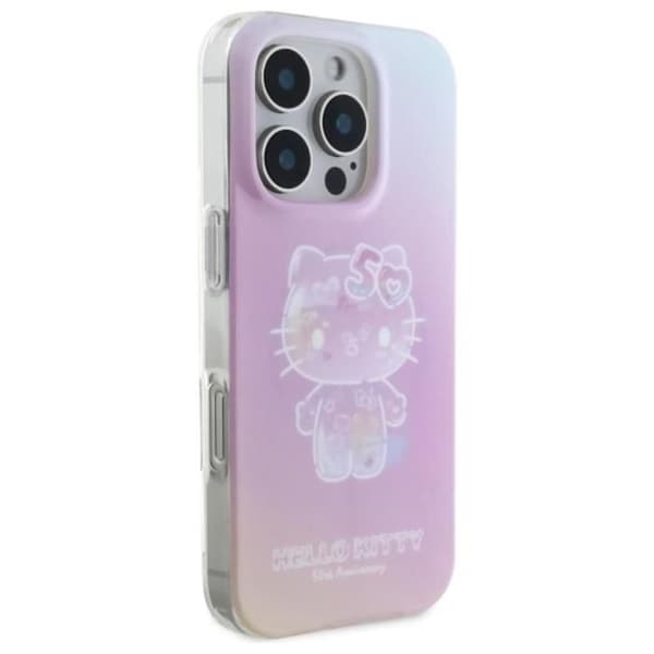 Coque för iPhone 16 Pro Max - Hello Kitty Hardcase IML Hello Kitty 50-årsjubileum MagSafe (HKHMP16XH50AP) - Rosa