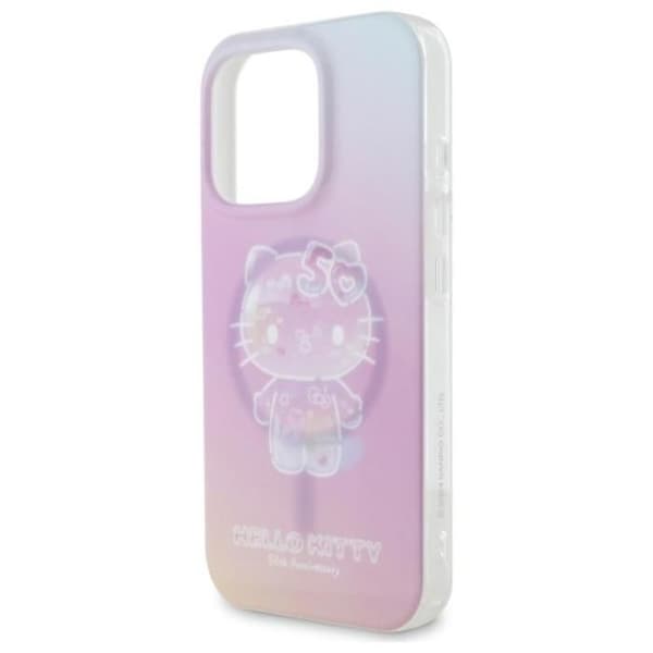 Coque för iPhone 16 Pro Max - Hello Kitty Hardcase IML Hello Kitty 50-årsjubileum MagSafe (HKHMP16XH50AP) - Rosa