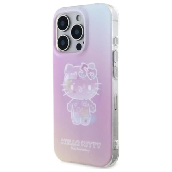 Coque för iPhone 16 Pro Max - Hello Kitty Hardcase IML Hello Kitty 50-årsjubileum MagSafe (HKHMP16XH50AP) - Rosa