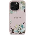 Miniatyrbild 3 av 6: Coque Guess Grained Flower Printed MagSafe för iPhone 16 Pro (rosa)