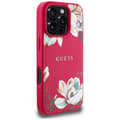 Miniatyrbild 3 av 6: Coque för iPhone 16 Pro Max - Guess Grained Flowers MagSafe (GUHMP16XPGNMPMPLMF) - Fuchsia