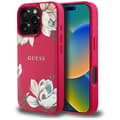 Miniatyrbild 2 av 6: Coque för iPhone 16 Pro Max - Guess Grained Flowers MagSafe (GUHMP16XPGNMPMPLMF) - Fuchsia
