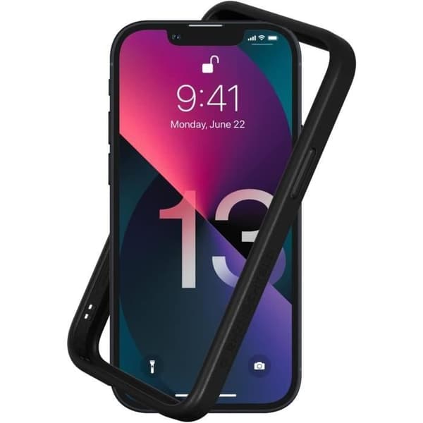 RhinoShield Bumper Case Kompatibel med iPhone 13 Mini CrashGuard NX - Anpassningsbar Tunn Skydd - Svart