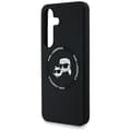 Miniatyrbild 6 av 6: Coque för Samsung Galaxy S25 (Svart) Karl Lagerfeld Silikon Dubbelhuvud och MagSafe Cirkel