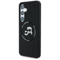 Miniatyrbild 2 av 6: Coque för Samsung Galaxy S25 (Svart) Karl Lagerfeld Silikon Dubbelhuvud och MagSafe Cirkel