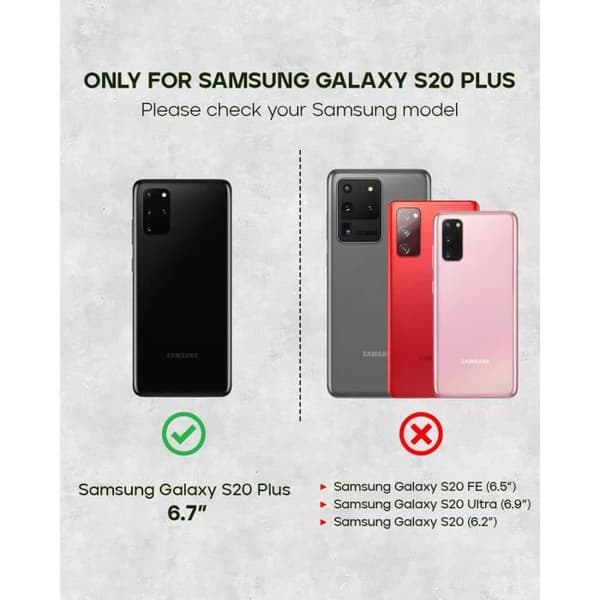 Skydd för Samsung Galaxy S20 Plus - Porter Riley - Äkta läder - Ren svart - Magnetisk - Strukturerad