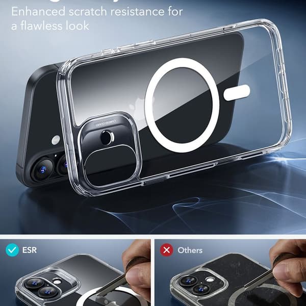 Coque pour iPhone 16 Plus - ESR Classic Hybrid HaloLock - Transparent