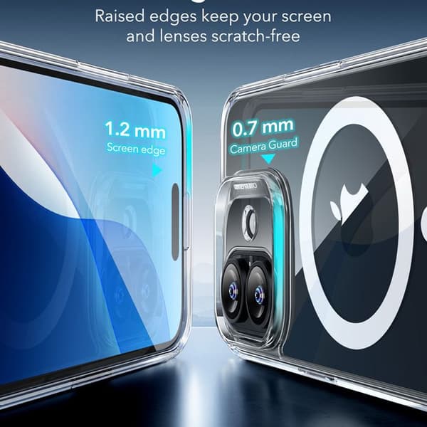 Coque pour iPhone 16 Plus - ESR Classic Hybrid HaloLock - Transparent